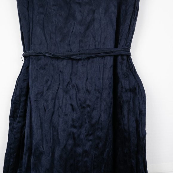 J. CREW navy blue silk blend sleeveless ruffle dress size 6 - Picture 8 of 11